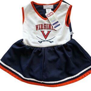 Baby Girl Virginia Cavaliers Size 6mo Bodysuit Dress Blue, White, Orange ~ Snaps
